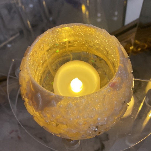 Pearl Votive  Holder with Flameless Candle! Handmade by Pippy! 💍🤍🕯Non Toxic💯 - Picture 6 of 6